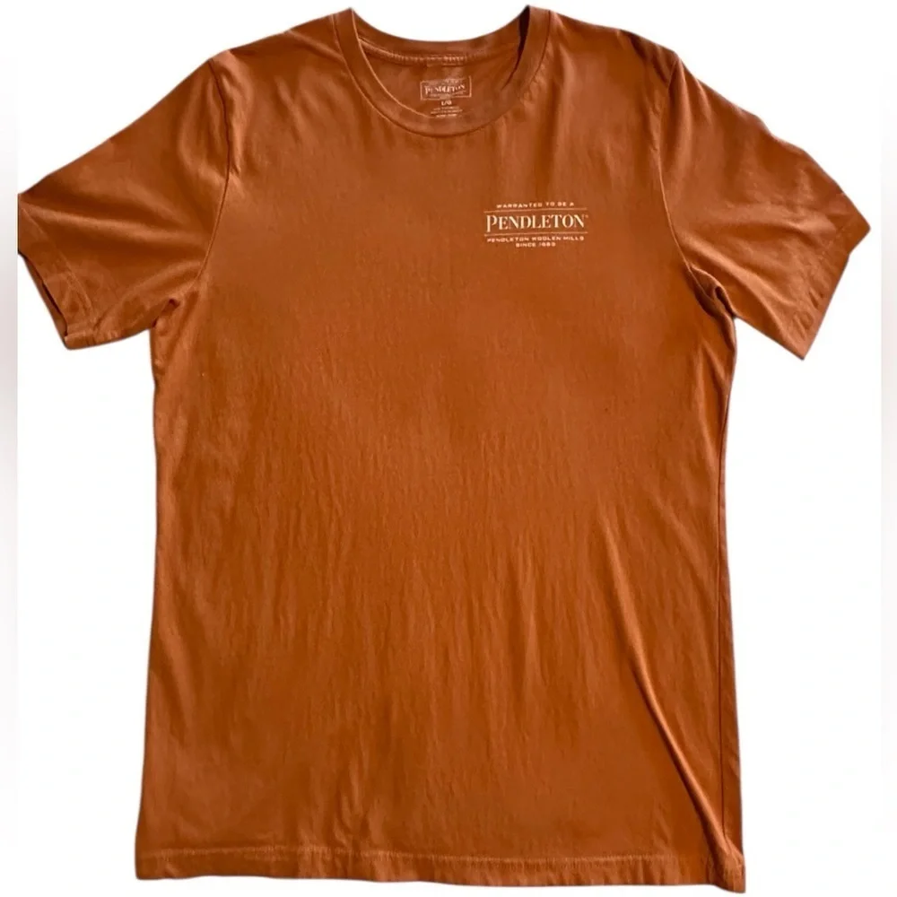 Pendleton Men's Executive Boot Barn style short sleeve tee in Rich Orange. (31)